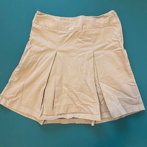 kids beige uniform pleated skirt size 8